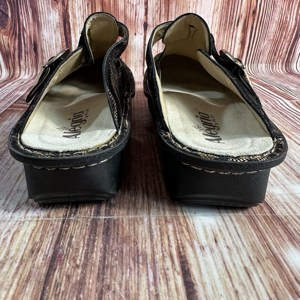 Alegria Classic SAFARI Size EU 40 US 9.5-10 Leather Mule Clogs Wedge Shoes Slide - Picture 4 of 10